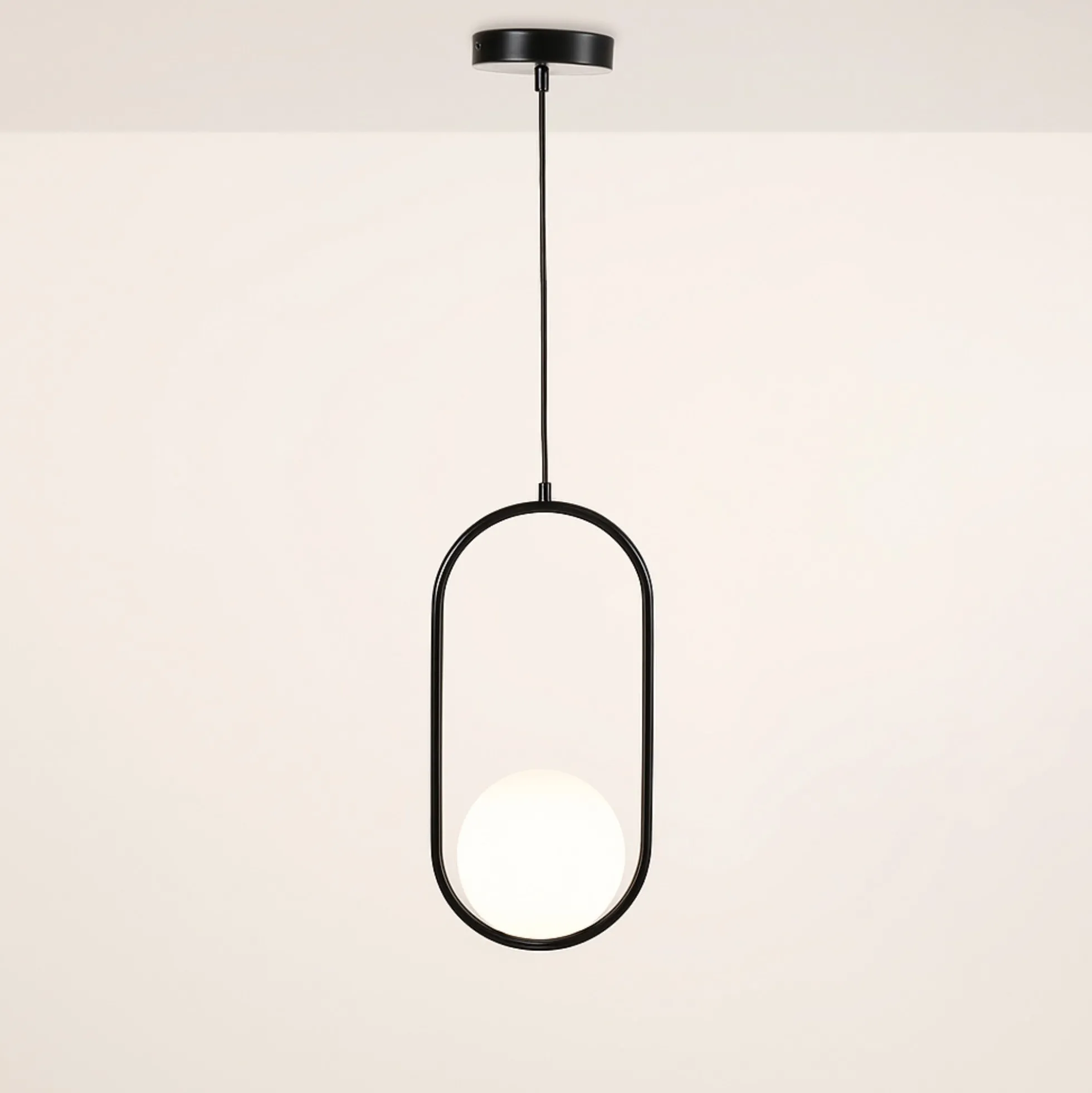 Lámpara colgante bola cristal "JOHN" - E27 - Ø 15cm