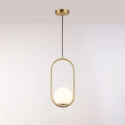Lámpara colgante bola cristal