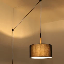 Lámpara colgante con enchufe