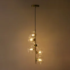 Lámpara colgante con esferas de cristal "ROMEE" - 6 x G9