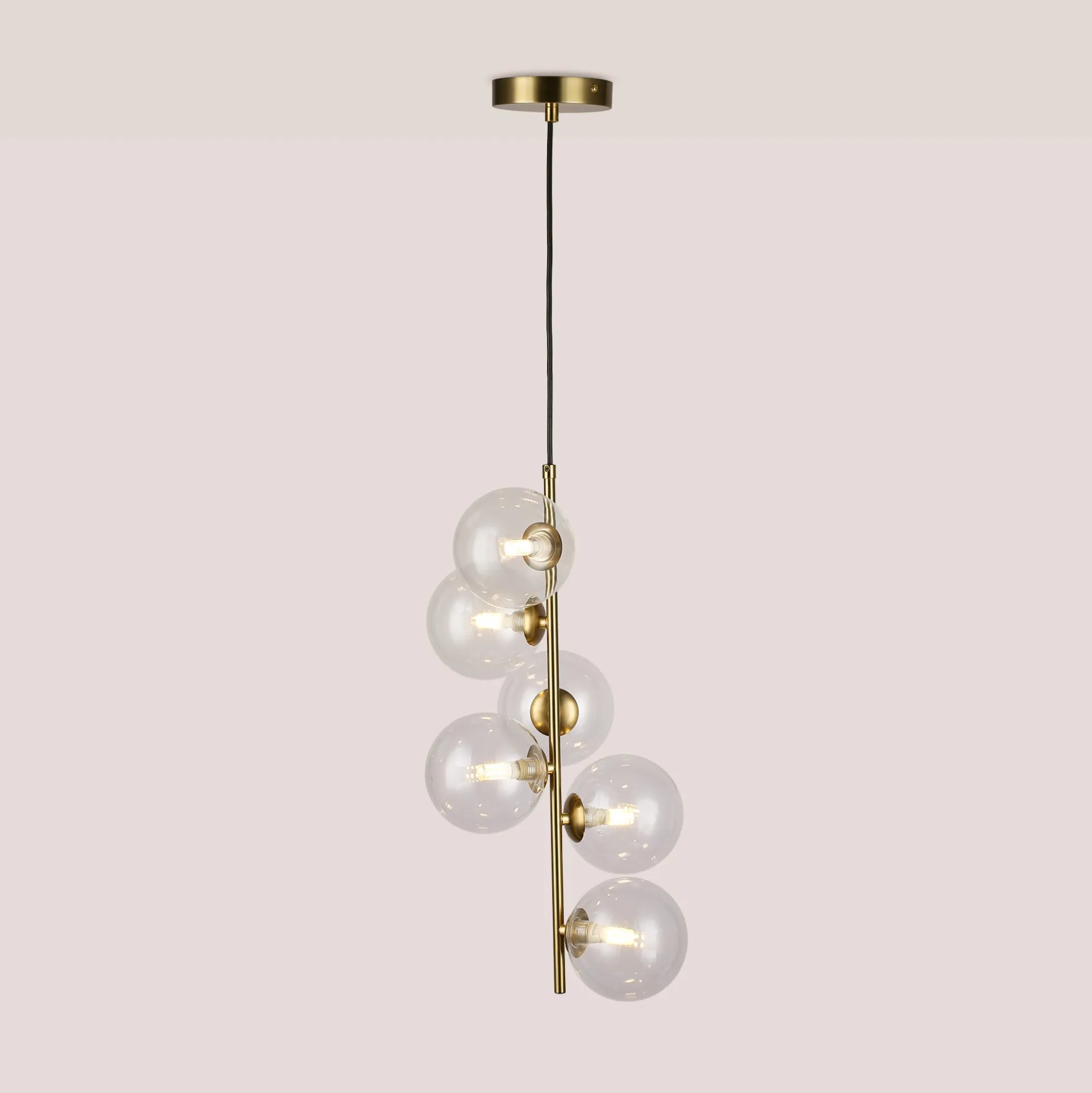 Lámpara colgante con esferas de cristal "ROMEE" - 6 x G9