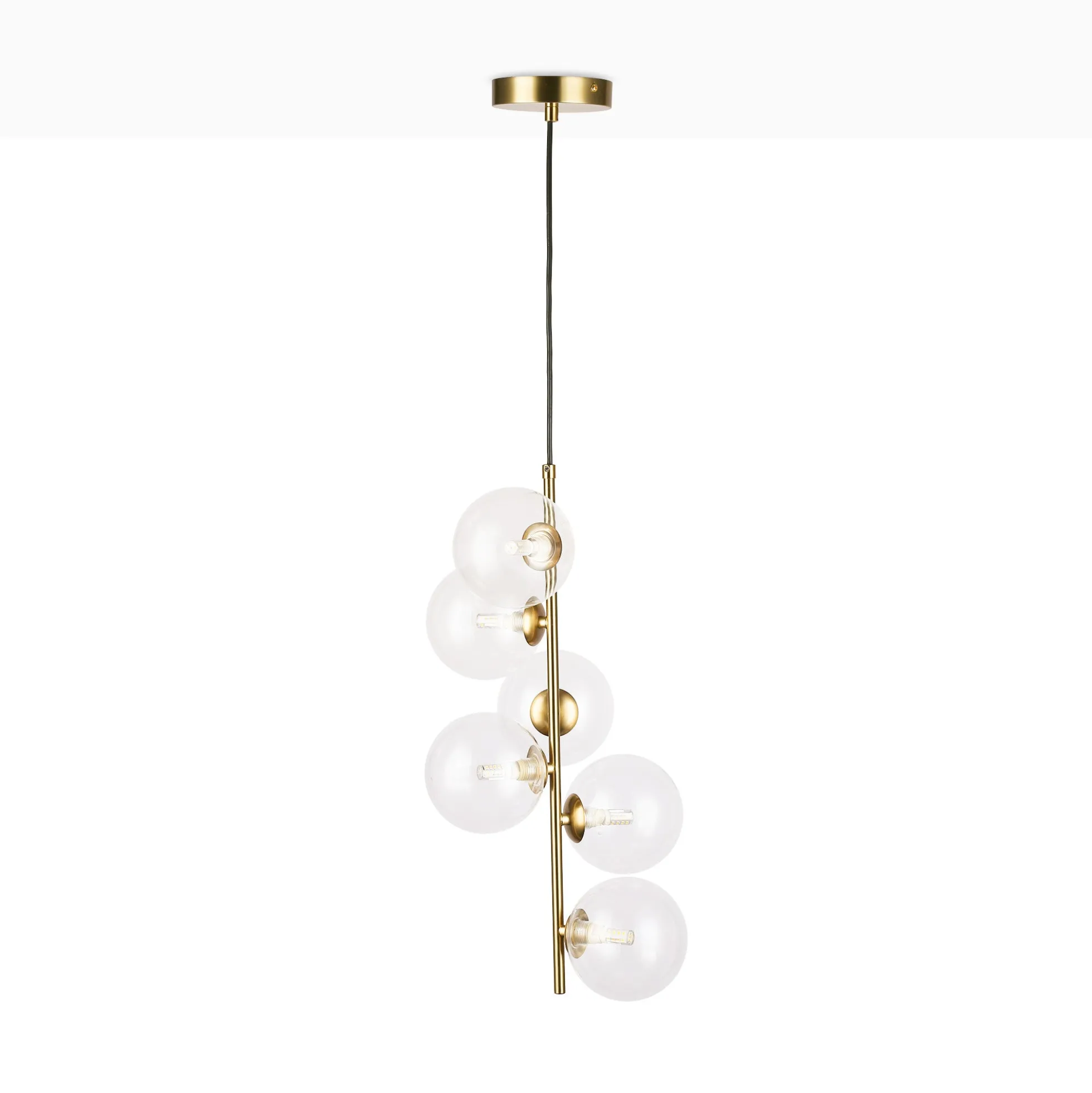 Lámpara colgante con esferas de cristal "ROMEE" - 6 x G9