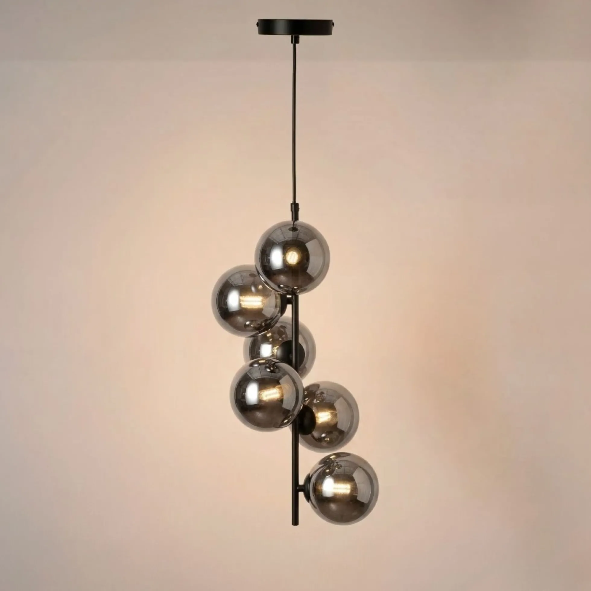 Lámpara colgante con esferas de cristal "ROMEE" - 6 x G9