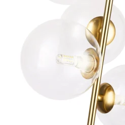 Lámpara colgante con esferas de cristal