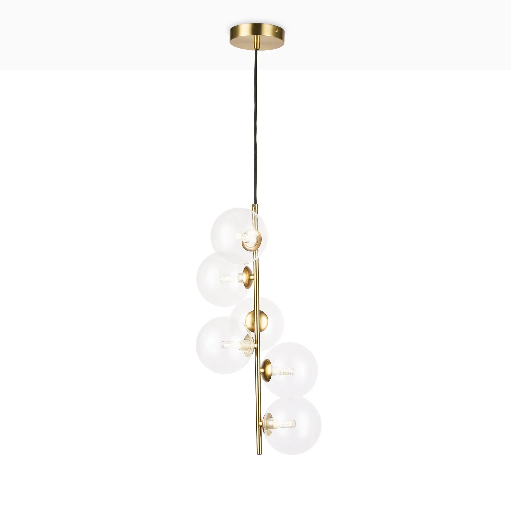 Lámpara colgante con esferas de cristal "ROMEE" - 6 x G9