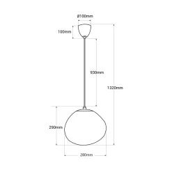 Lámpara colgante cristal de diseño