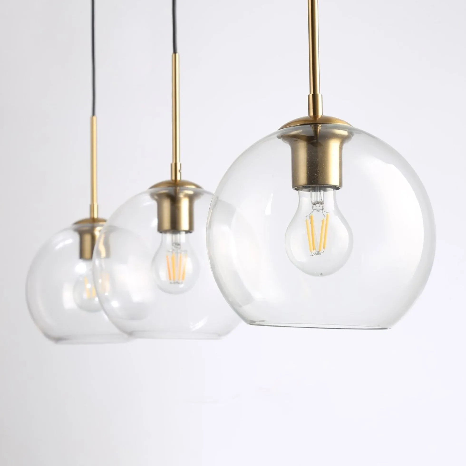Lámpara colgante cristal triple "Merce" - 3 x E27