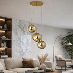 Lámpara colgante cristal triple "KADNIS" - 3 x E27