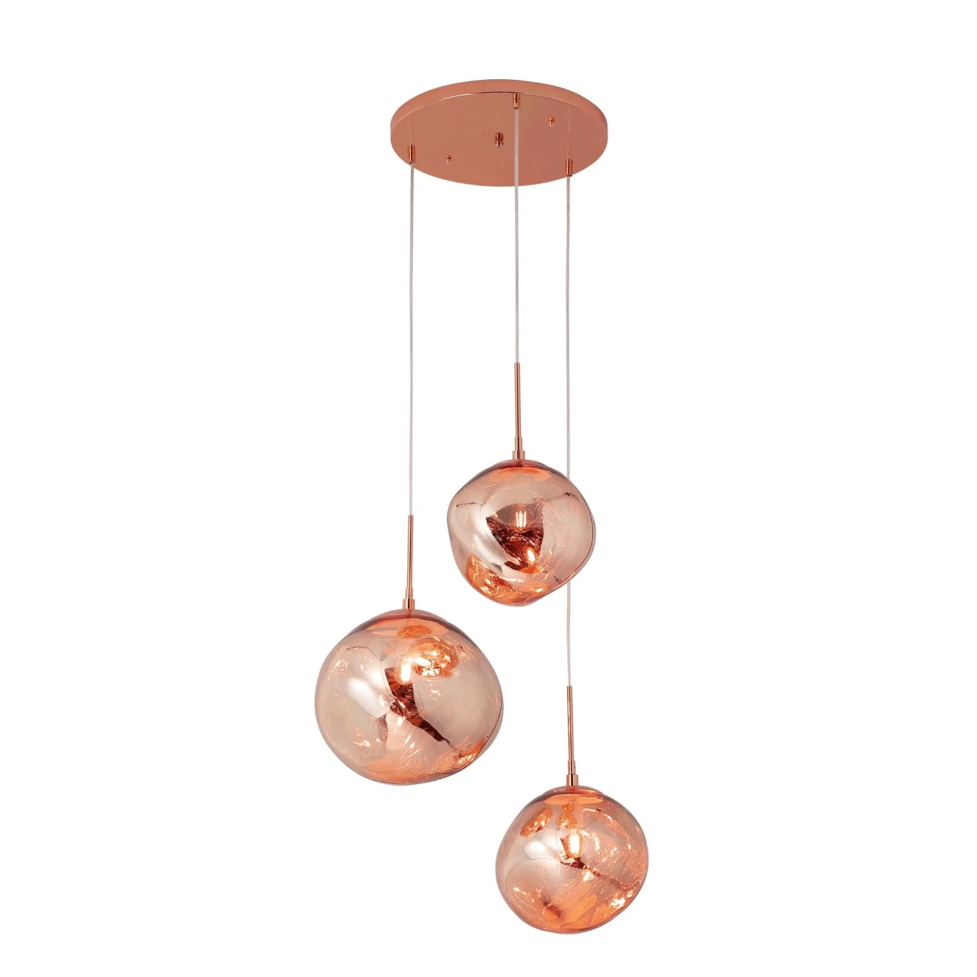 Lámpara colgante cristal triple "KADNIS" - 3 x E27