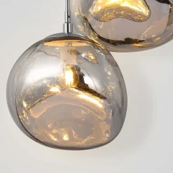 Lámpara colgante cristal triple