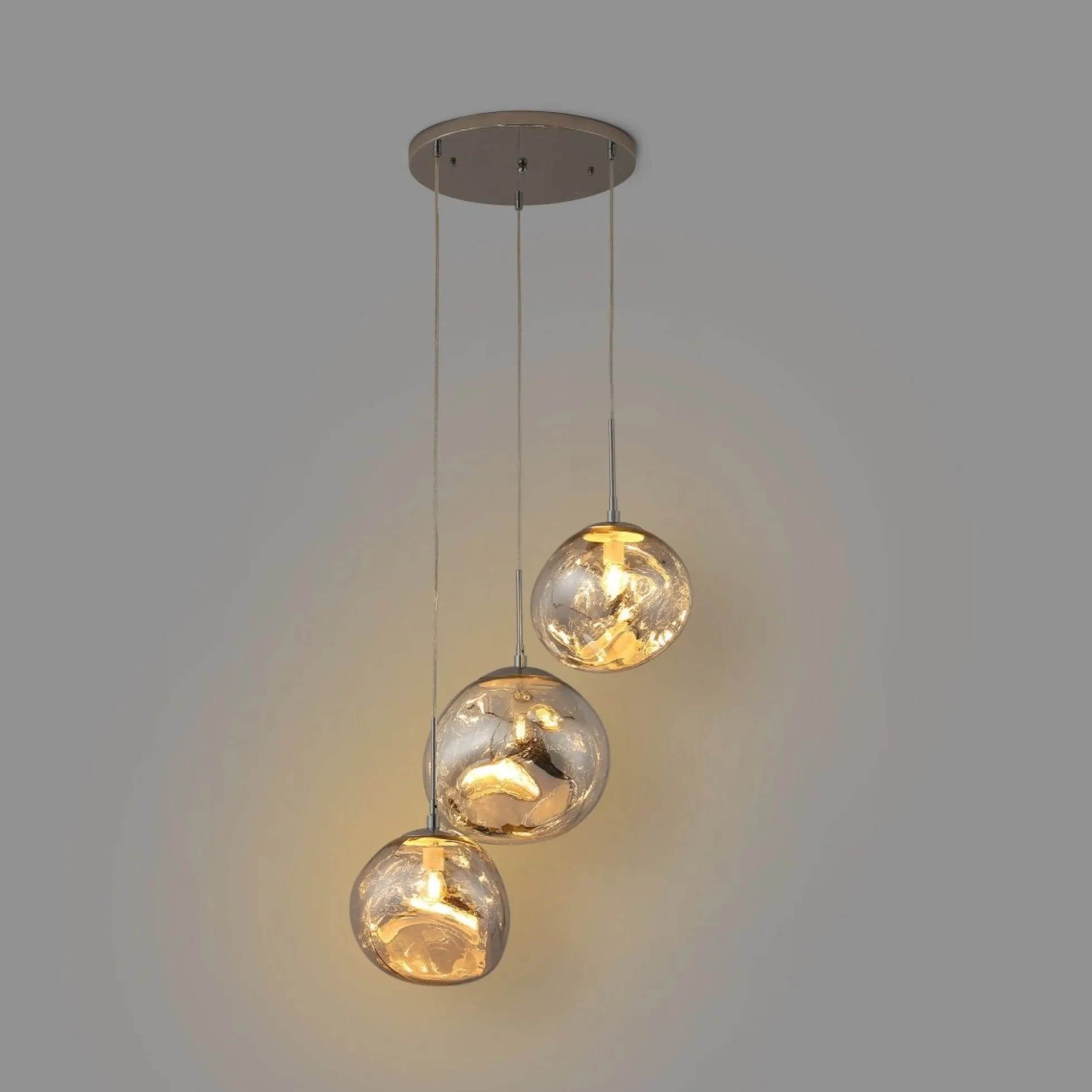 Lámpara colgante cristal triple "KADNIS" - 3 x E27