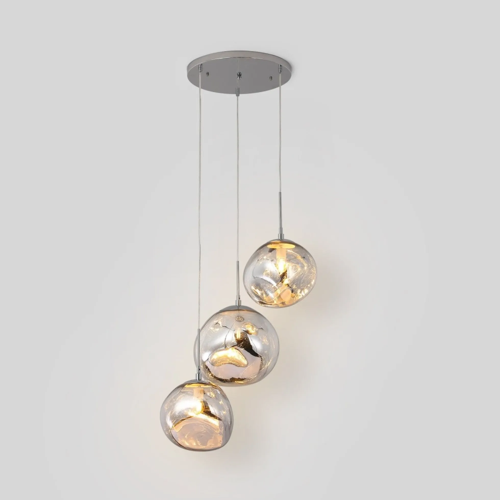 Lámpara colgante cristal triple "KADNIS" - 3 x E27