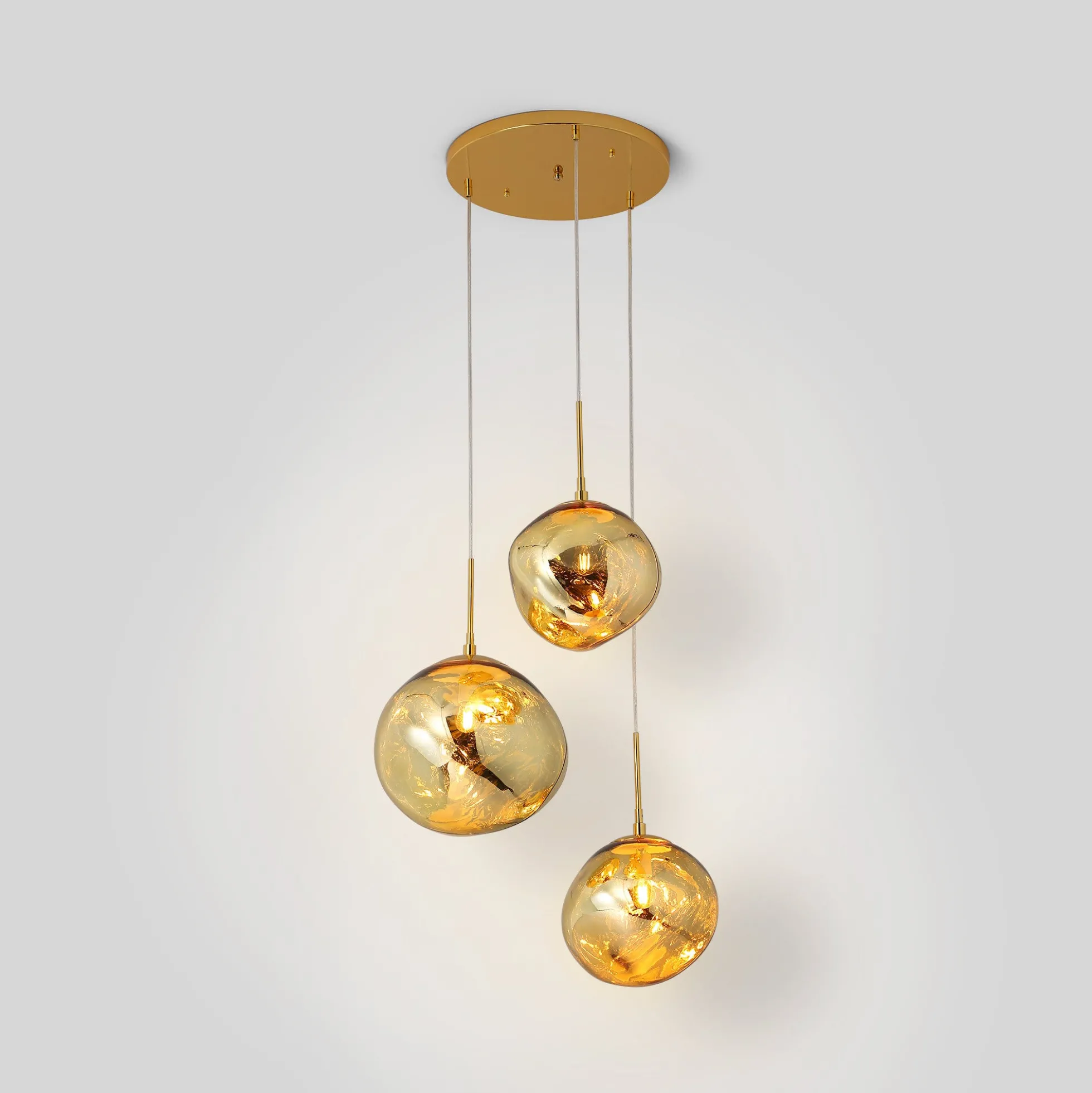 Lámpara colgante cristal triple "KADNIS" - 3 x E27