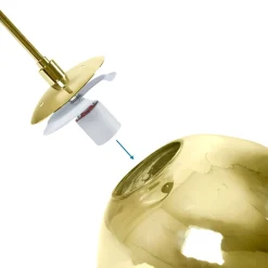 Lámpara colgante cristal triple