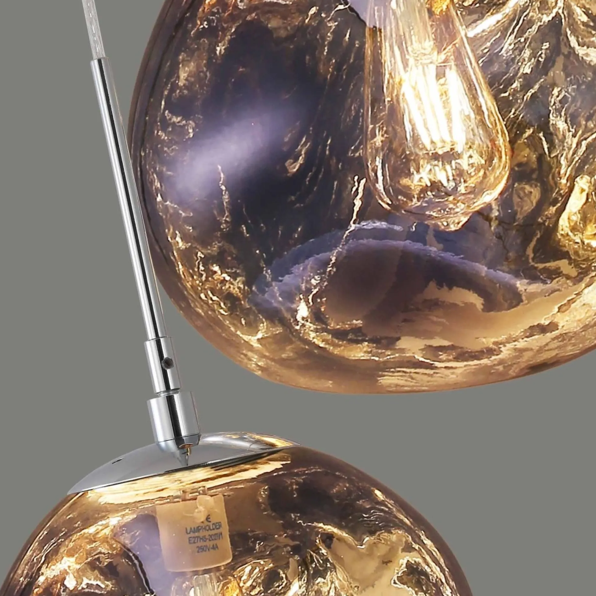 Lámpara colgante cristal triple "KADNIS" - 3 x E27