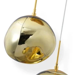 Lámpara colgante cristal triple