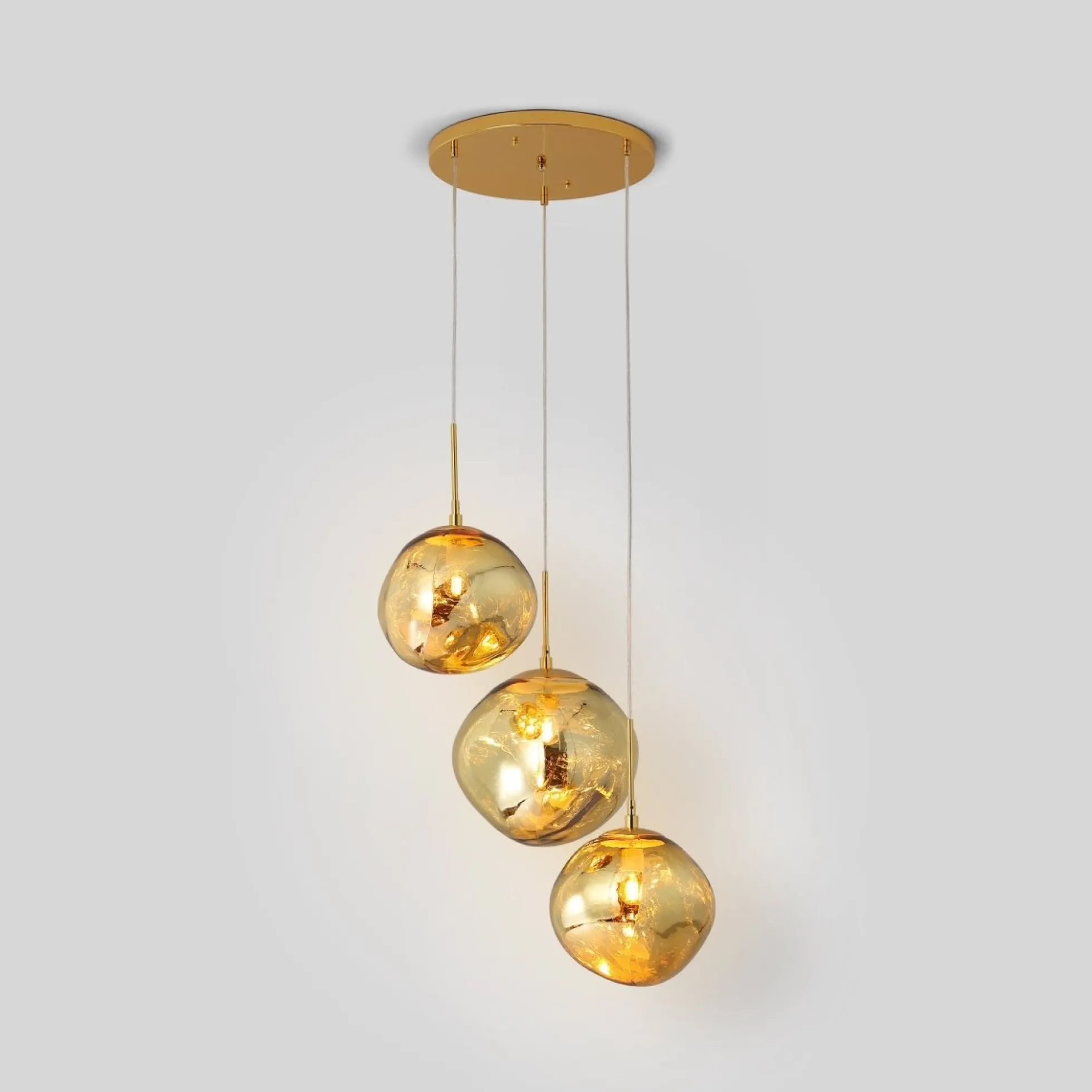 Lámpara colgante cristal triple "KADNIS" - 3 x E27