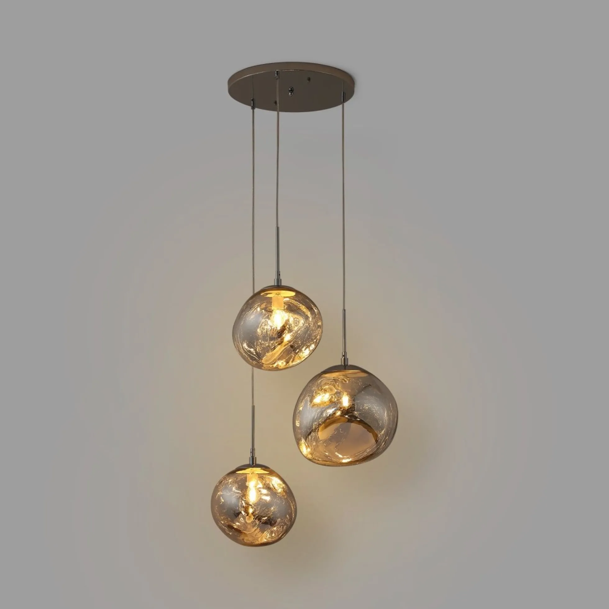 Lámpara colgante cristal triple "KADNIS" - 3 x E27