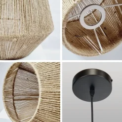 Lámpara colgante cuerda natural
