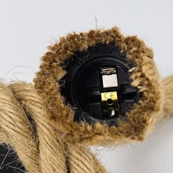 Lámpara colgante de cuerda natural de cáñamo E27
