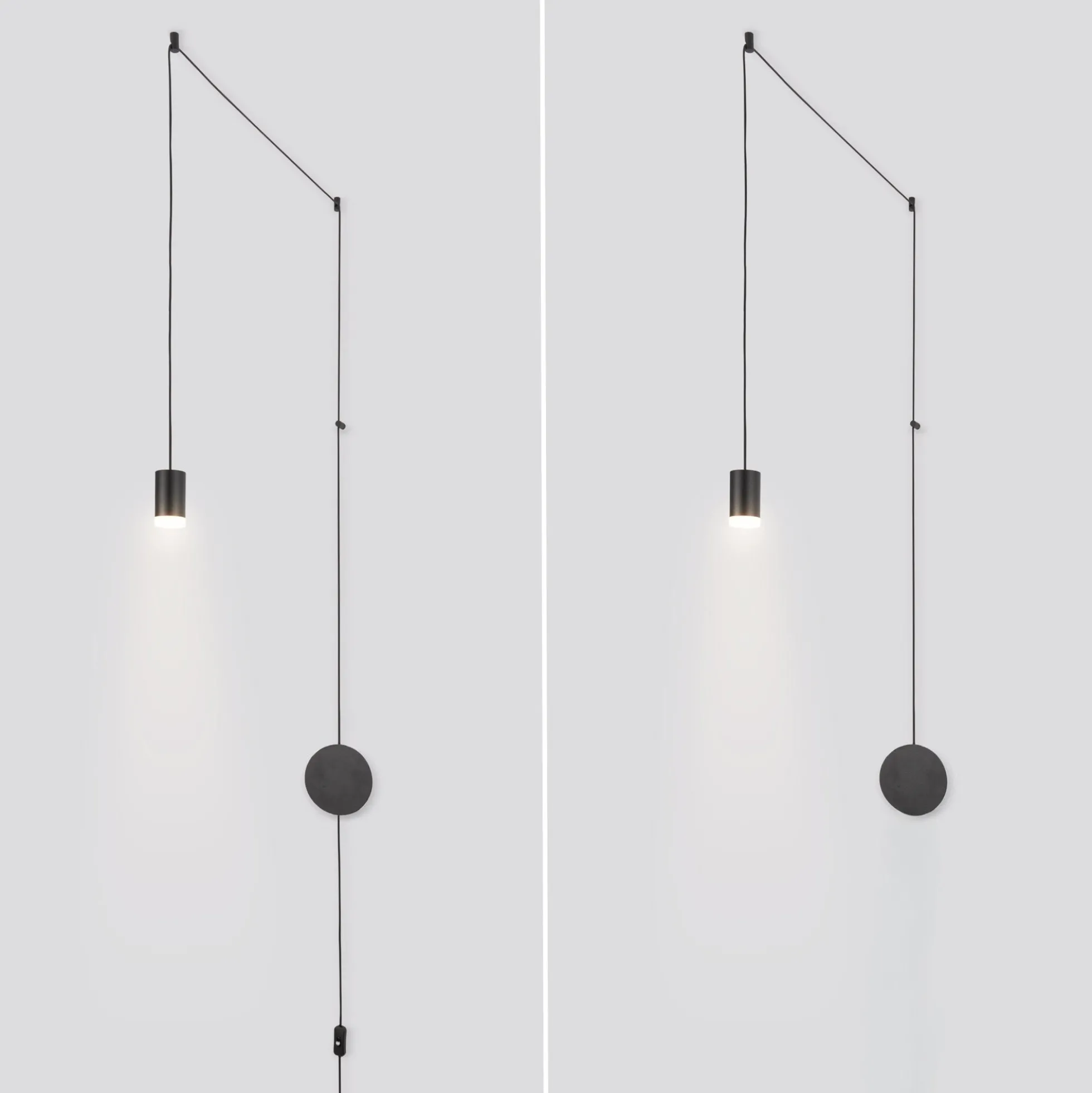 Lámpara colgante de diseño "Nébula" con enchufe e interruptor - 1x6W