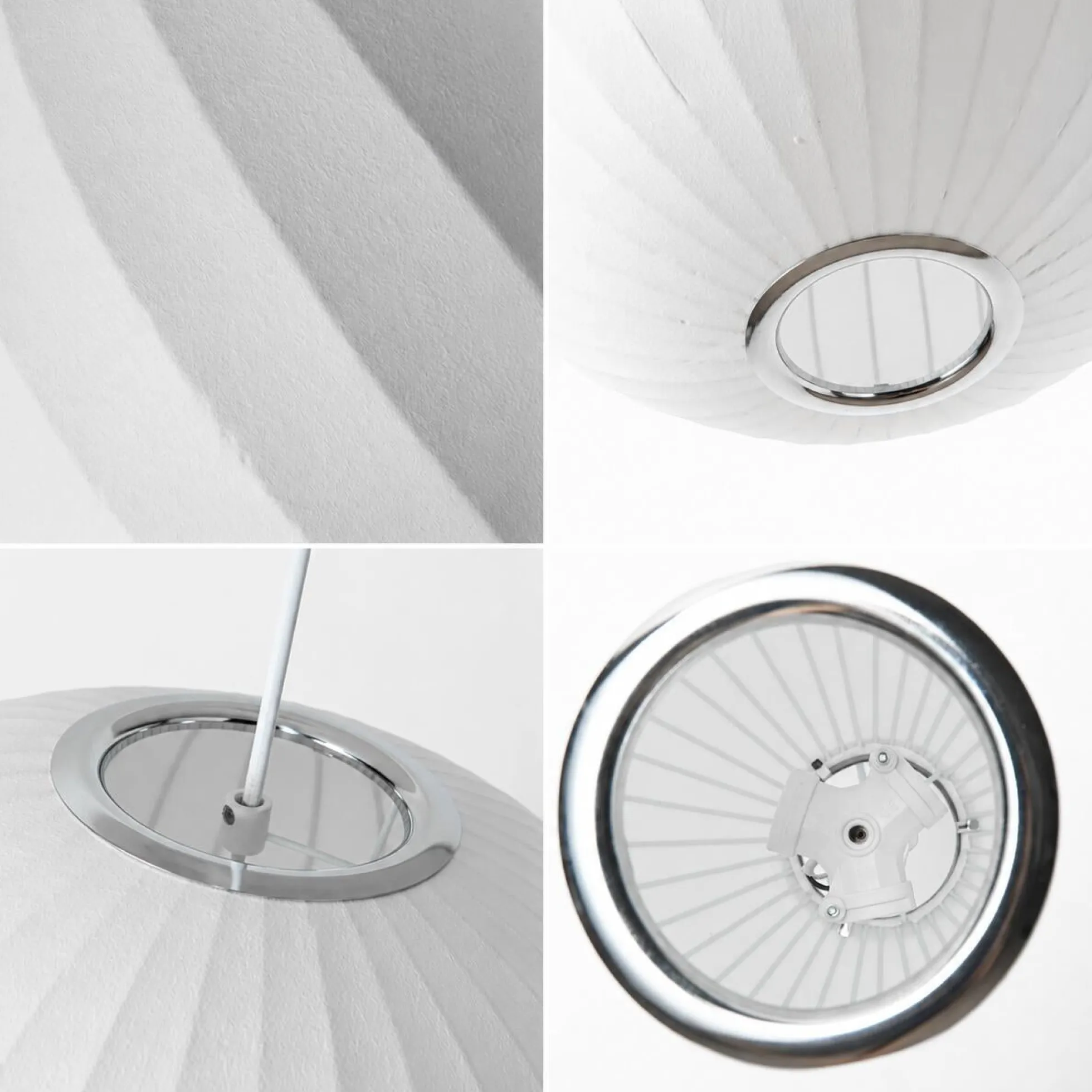 Lámpara colgante de diseño "NUBA 300" - Pantalla de seda - E27 - 30cm