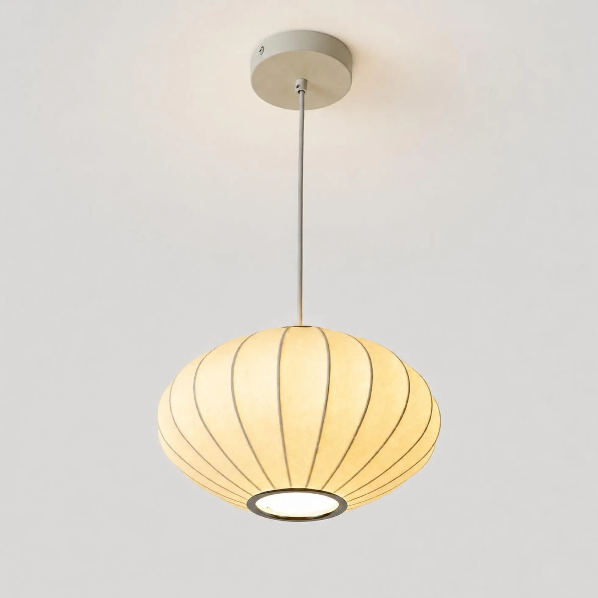 Lámpara colgante de diseño "ONDINA 300" - Pantalla de seda - E27 - 30 cm