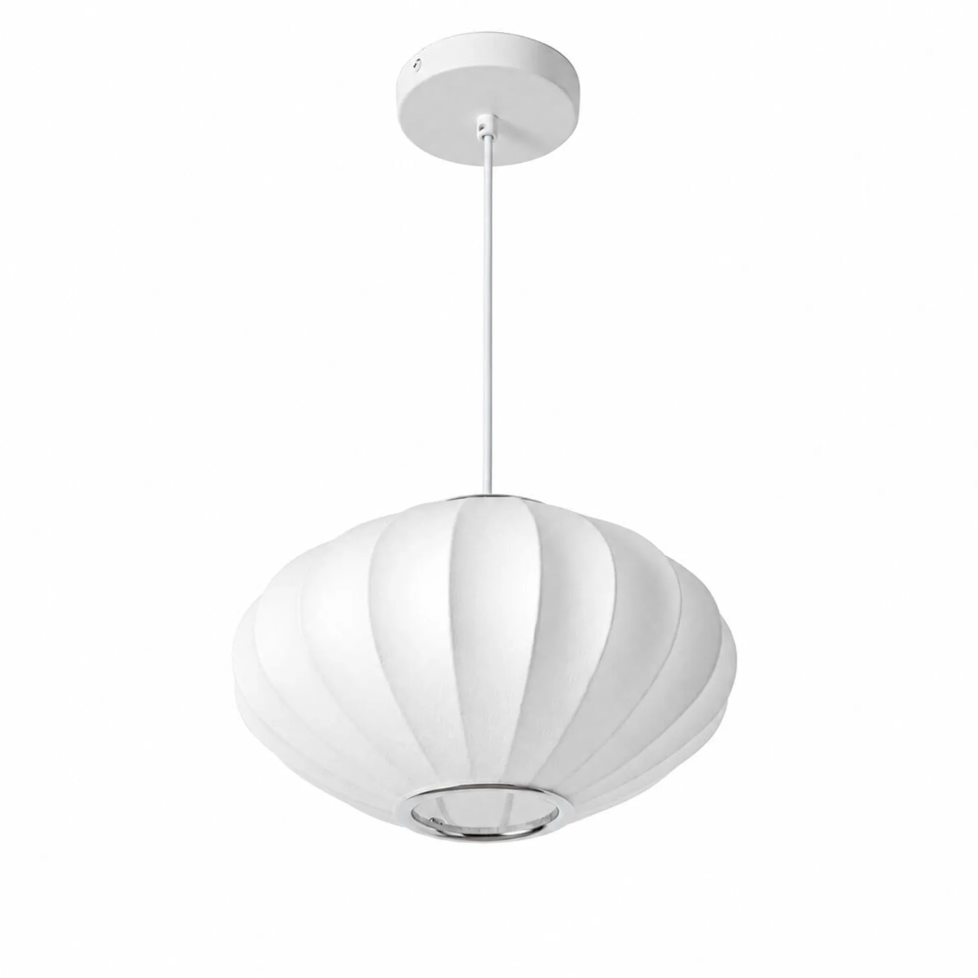 Lámpara colgante de diseño "ONDINA 300" - Pantalla de seda - E27 - 30 cm