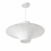 Lámpara colgante de diseño "SATURNO 500" - Pantalla de seda - 3 x E27 - 50 cm