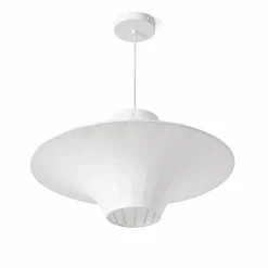 Lámpara colgante de diseño "SATURNO 500" - Pantalla de seda - 3 x E27 - 50 cm