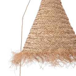 Lámpara colgante de fibras naturales