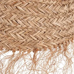 Lámpara colgante de fibras naturales