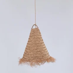 Lámpara colgante de fibras naturales 