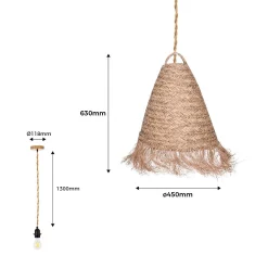Lámpara colgante de fibras naturales "NAM"