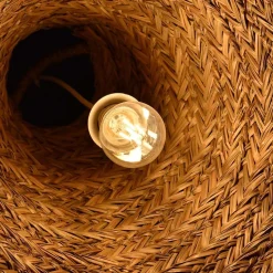 Lámpara colgante de fibras naturales 