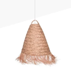 Lámpara colgante de fibras naturales