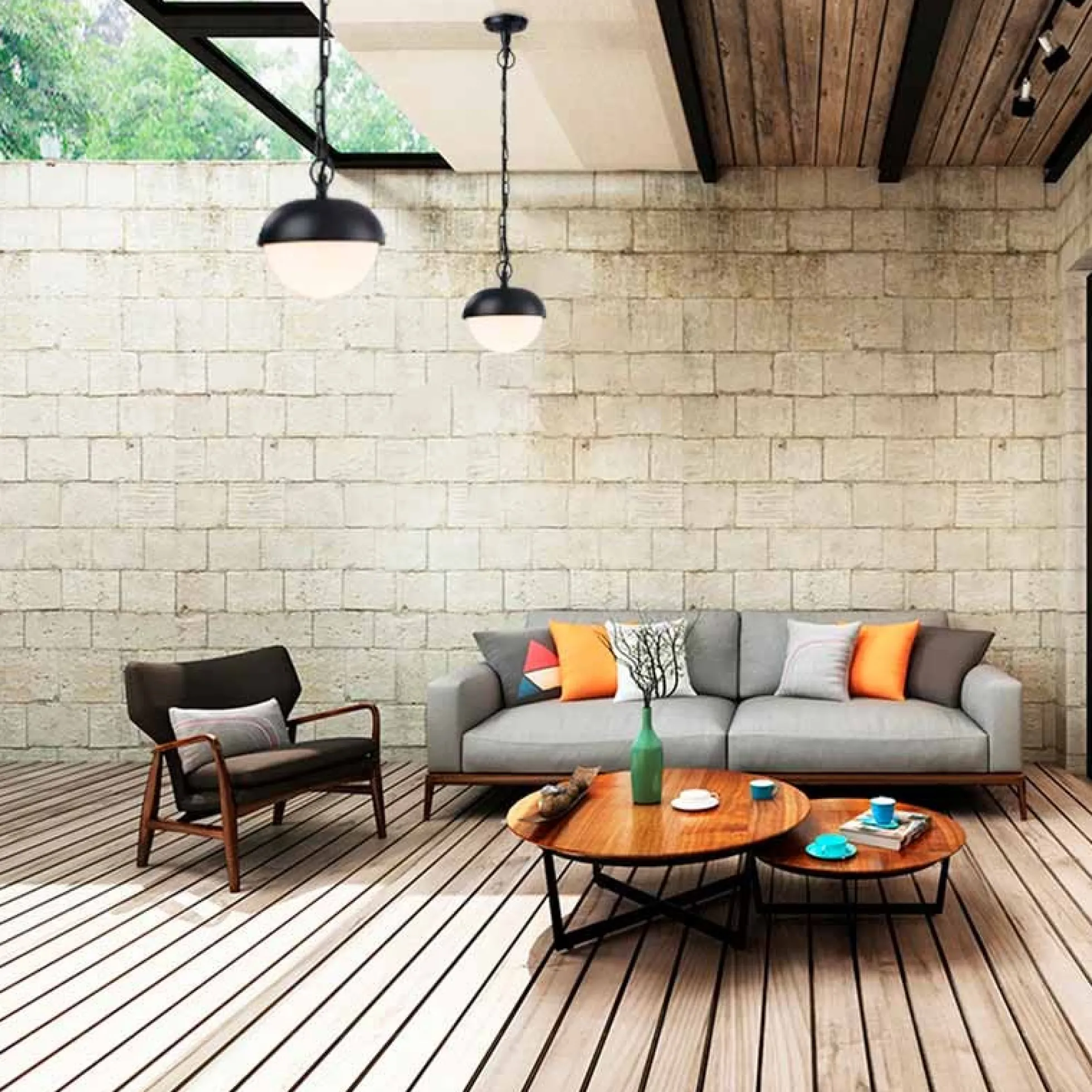 Lámpara colgante de jardín y exterior "MIA" E27 IP44