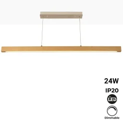 Lámpara colgante de madera
