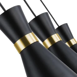 Lámpara colgante de metal con enchufe