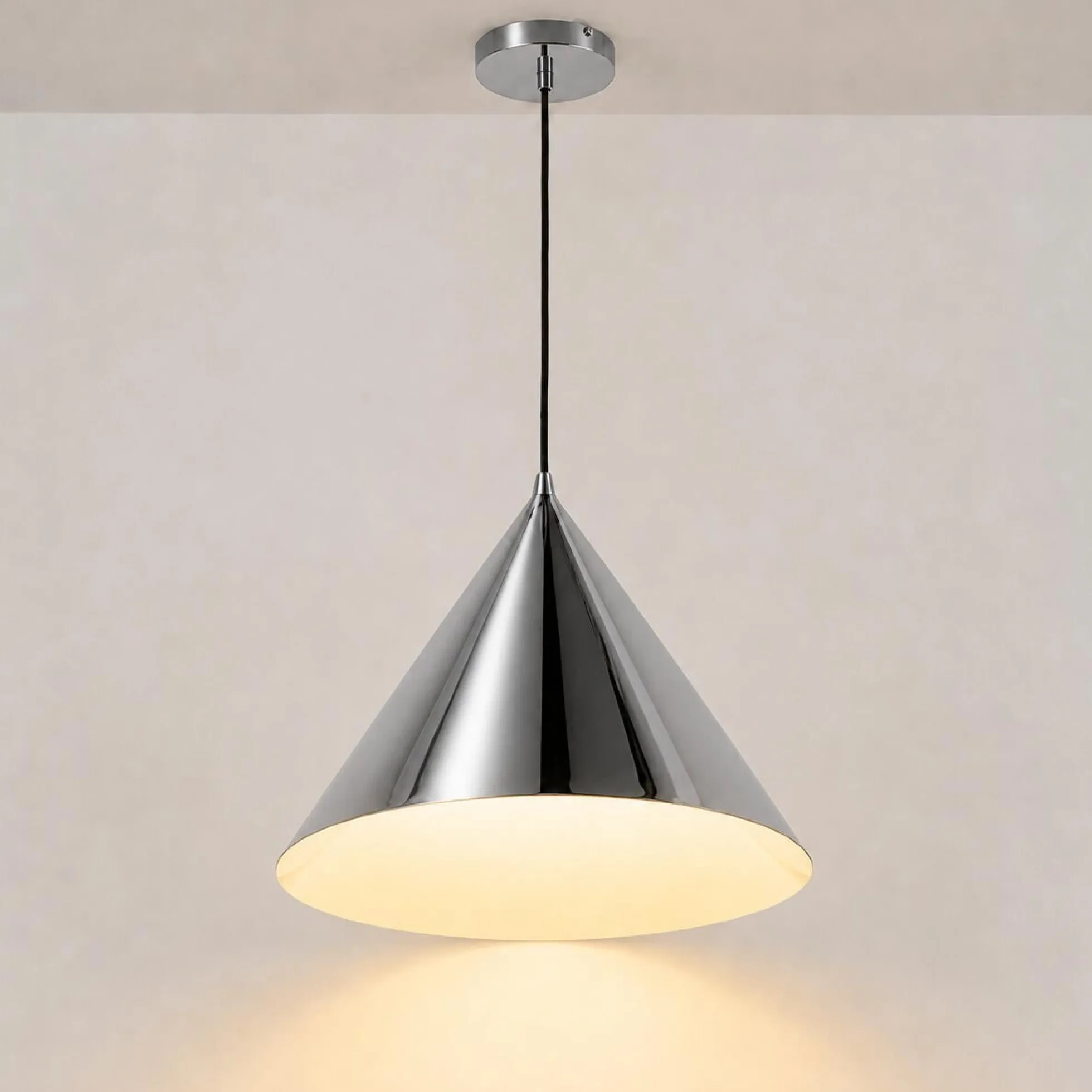 Lámpara colgante de metal "CUSPIDE XL" - E27 - Ø46cm