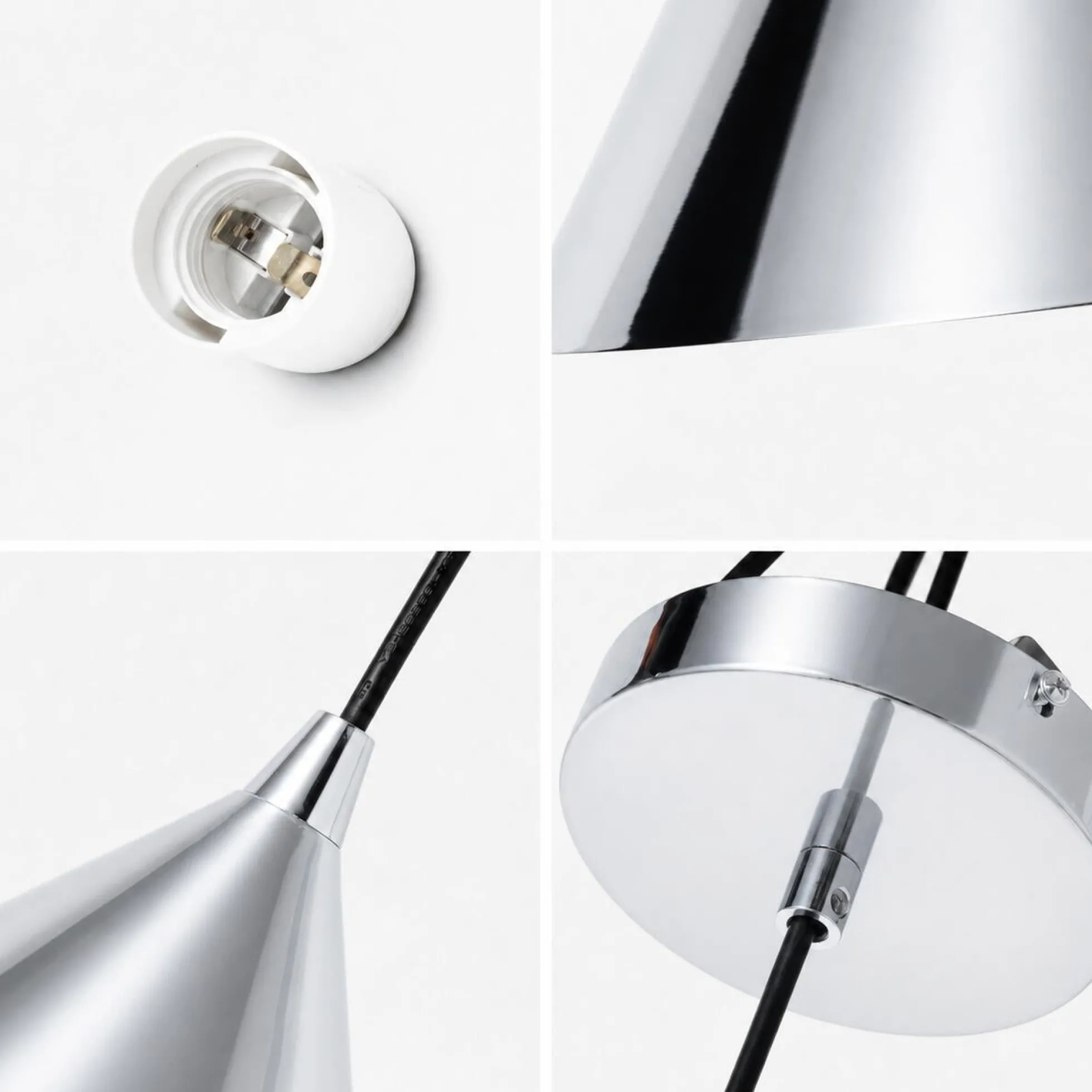 Lámpara colgante de metal "CUSPIDE XL" - E27 - Ø46cm