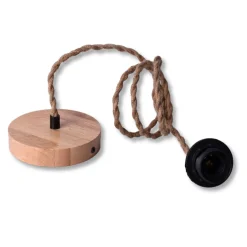 Lámpara colgante de mimbre