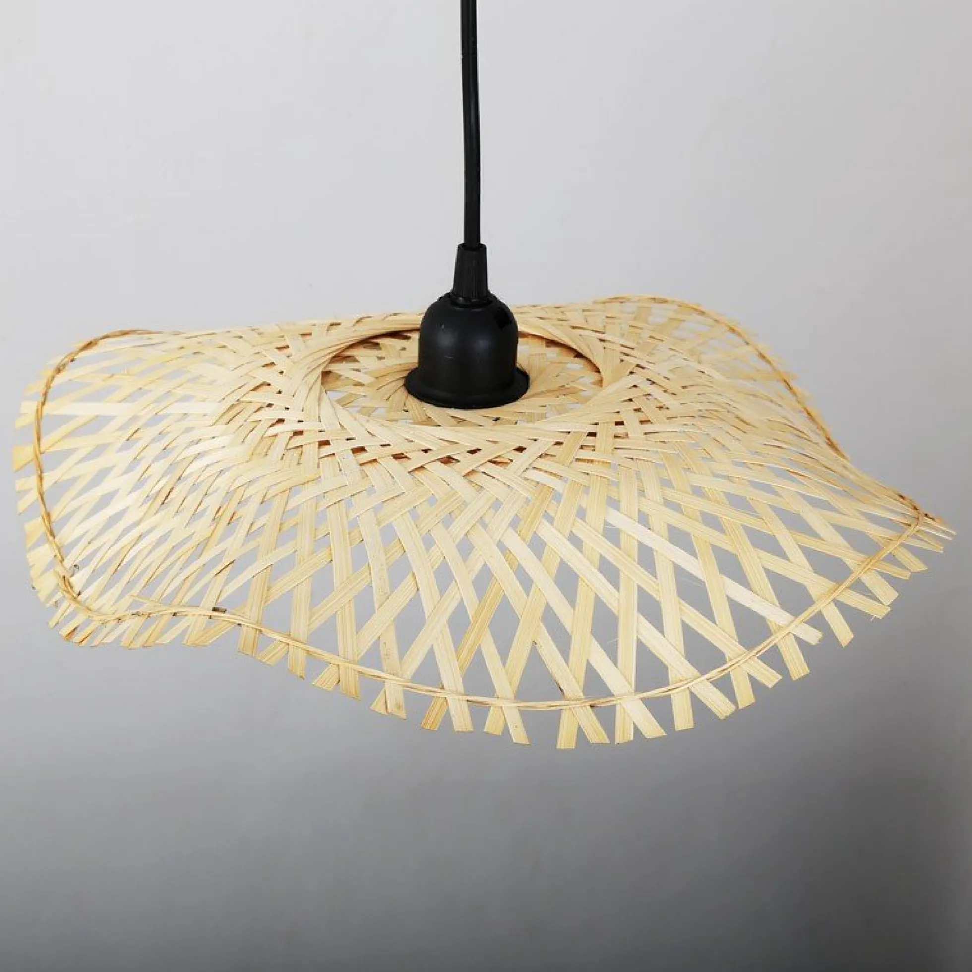 Lámpara colgante de mimbre con cable "ALINA"