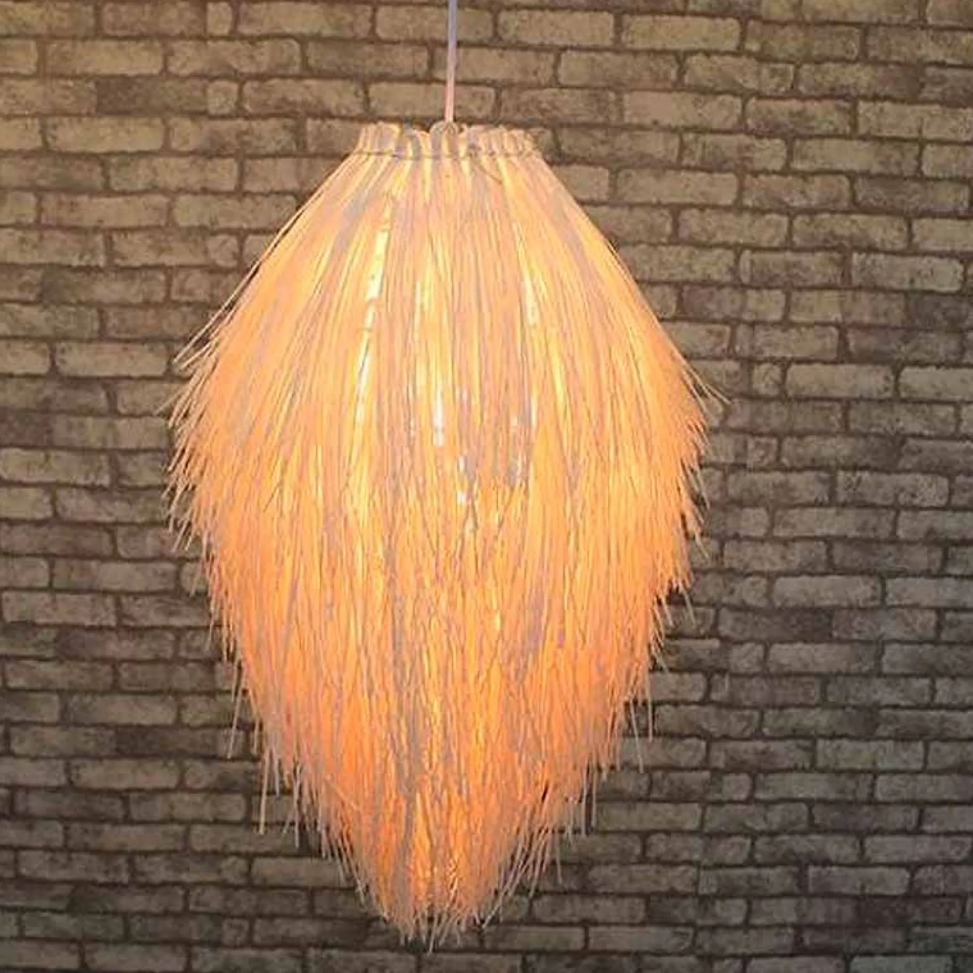 Lámpara colgante de mimbre estilo oriental "TINA"