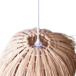 Lámpara colgante de mimbre estilo oriental