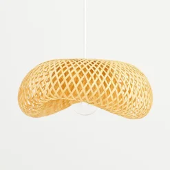 Lámpara colgante de mimbre