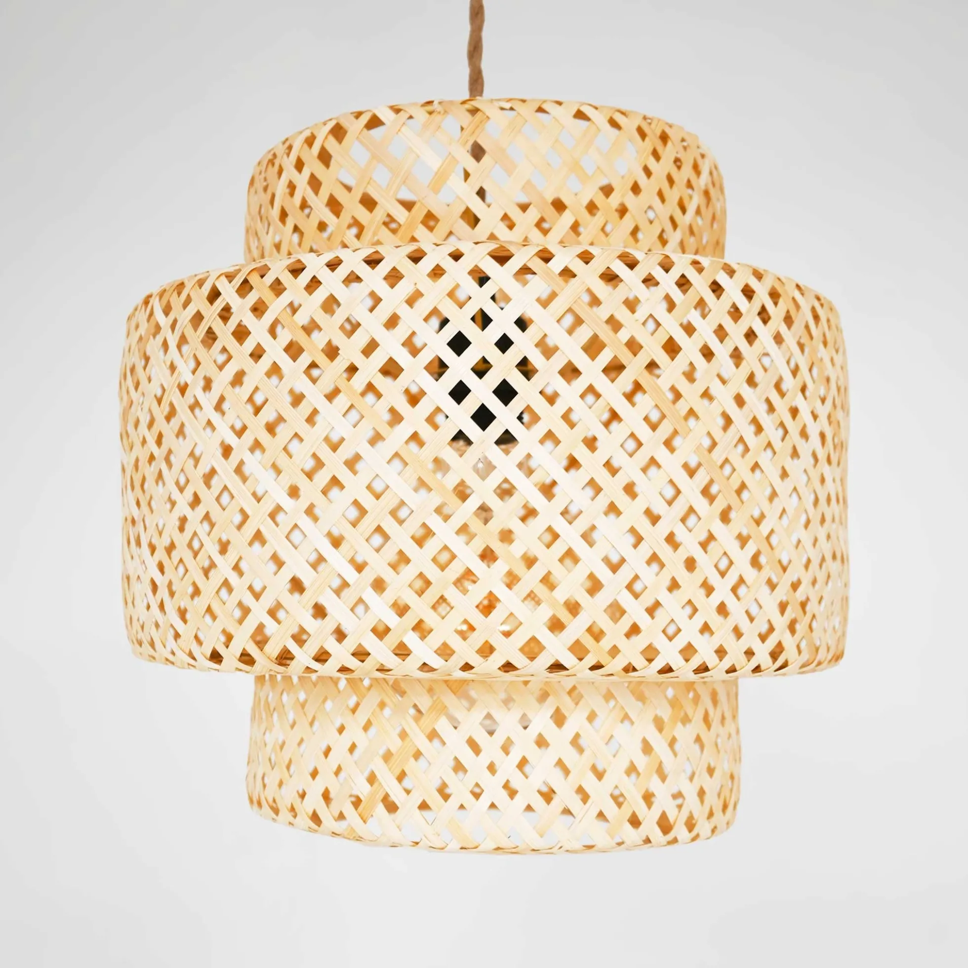 Lámpara colgante de mimbre "JENSEN" - Ø40cm - E27