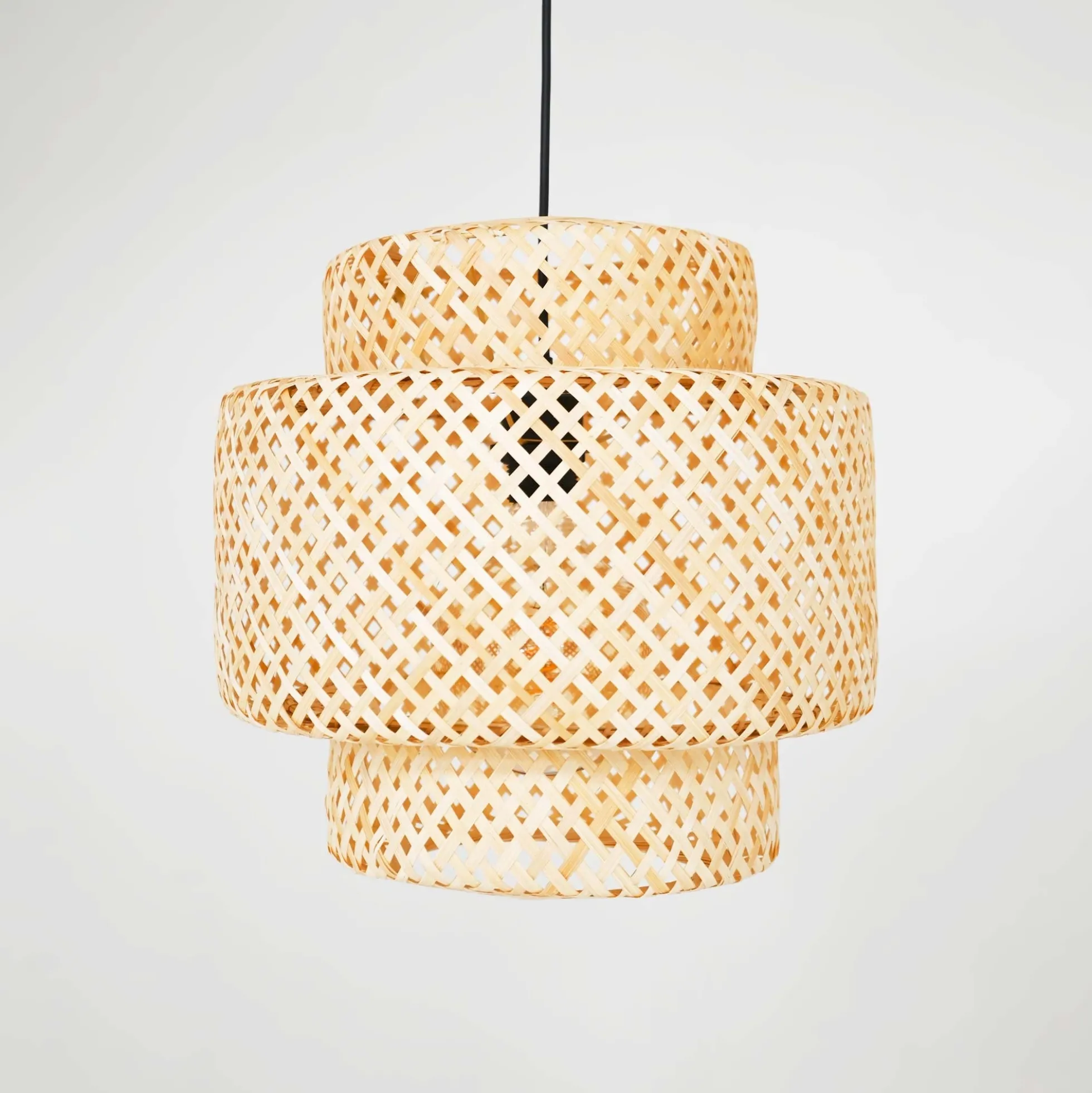Lámpara colgante de mimbre "JENSEN" - Ø40cm - E27