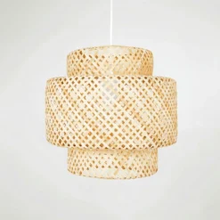 Lámpara colgante de mimbre "JENSEN" - Ø50cm - E27