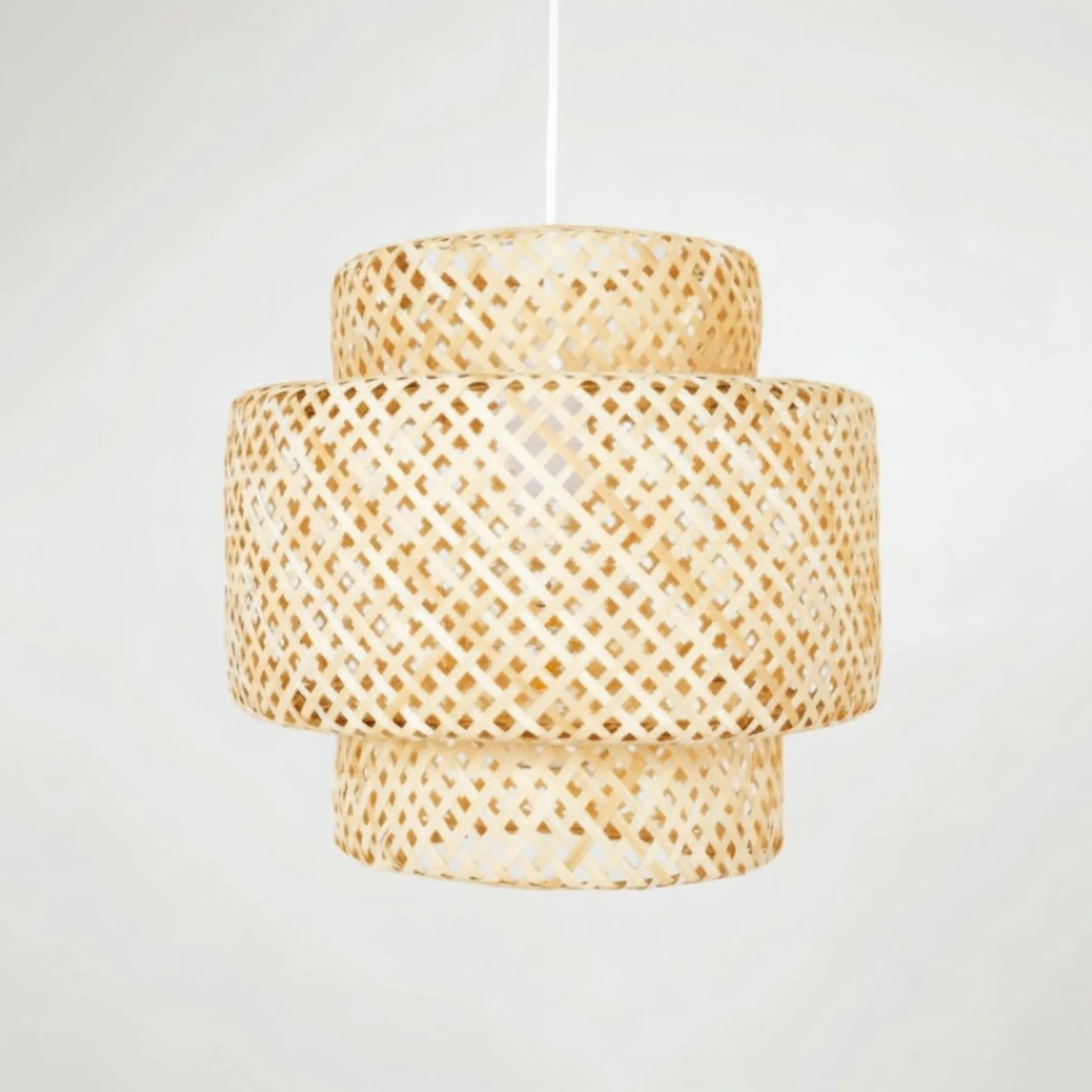 Lámpara colgante de mimbre "JENSEN" - Ø50cm - E27